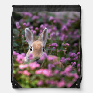 Rabbit farm drawstring bag
