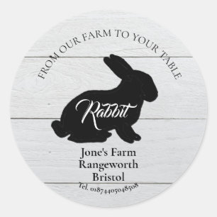 rabbit farm marketing produce rabbit classic round sticker