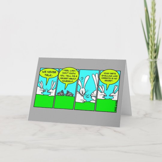 Rabbit Farts (Greeting Card) Card | Zazzle.com