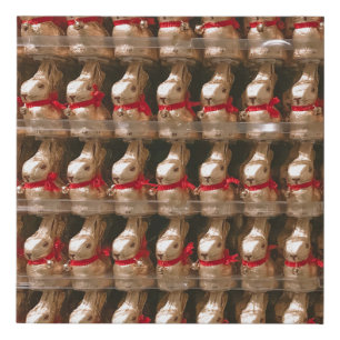 Rabbit figurine lot faux canvas print