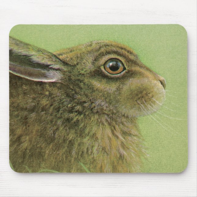 Rabbit fine art mouse mat (Front)