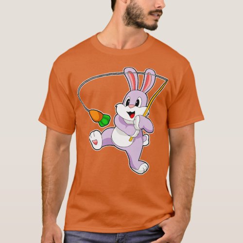 Rabbit Fisher Fishing rod rot T_Shirt