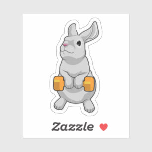 Rabbit Fitness Dumbbell Sticker