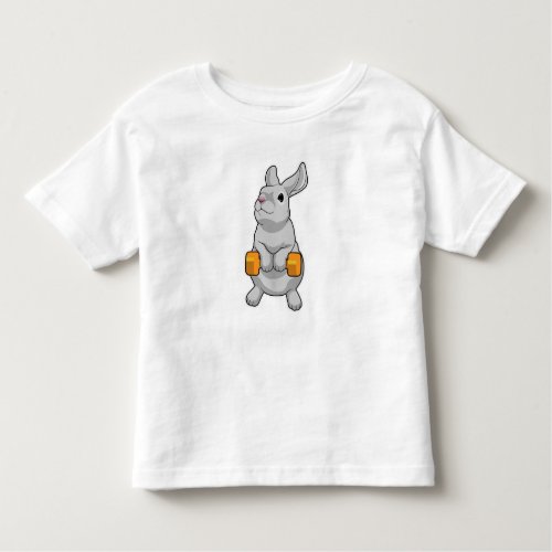 Rabbit Fitness Dumbbell Toddler T_shirt