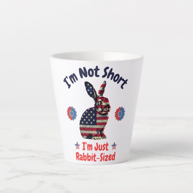 Rabbit Flag America Latte Mug (Front)