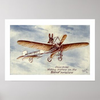Rabbit Flying A Plane Poster by Vintage_Obsession at Zazzle