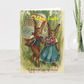 Rabbit friends easter card
