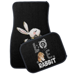 Rabbit Gift Alice In Wonderland White Rabbit Car Floor Mat