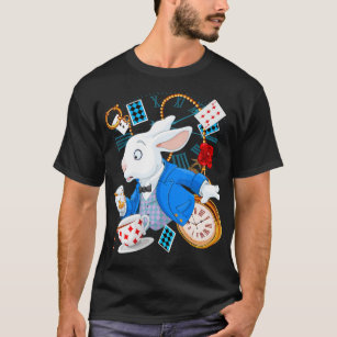 Rabbit Gift   Alice In Wonderland  - White Rabbit T-Shirt