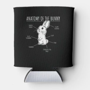 Rabbit Gift Anatomy Of Bunny Cute Rabbit Pet Love Can Cooler