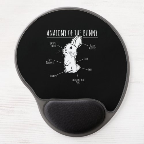 Rabbit Gift Anatomy Of Bunny Cute Rabbit Pet Love Gel Mouse Pad