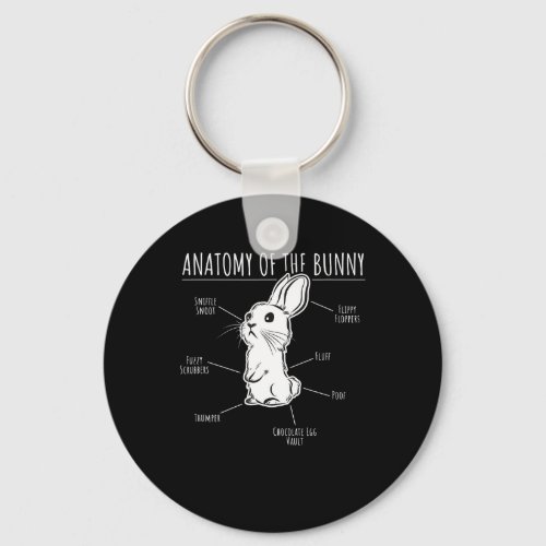 Rabbit Gift Anatomy Of Bunny Cute Rabbit Pet Love Keychain