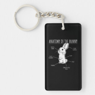 Rabbit Gift  Anatomy Of Bunny Cute Rabbit Pet Love Keychain