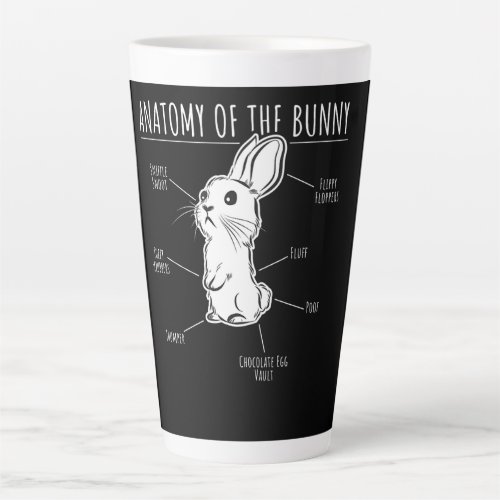 Rabbit Gift Anatomy Of Bunny Cute Rabbit Pet Love Latte Mug