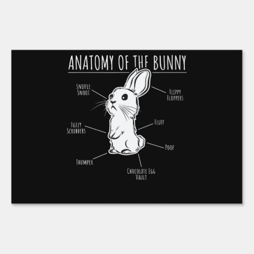 Rabbit Gift Anatomy Of Bunny Cute Rabbit Pet Love Sign