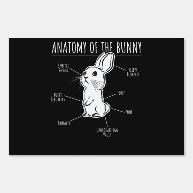 Rabbit Gift |Anatomy Of Bunny Cute Rabbit Pet Love Sign (Front)