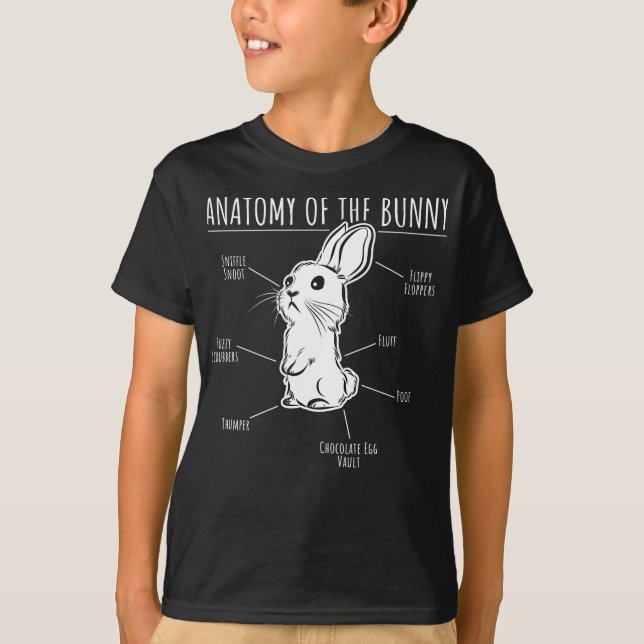Rabbit Gift |Anatomy Of Bunny Cute Rabbit Pet Love T-Shirt (Front)