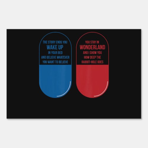 Rabbit Gift  Blue Pill Red Pill Wonderland Rabbit Sign