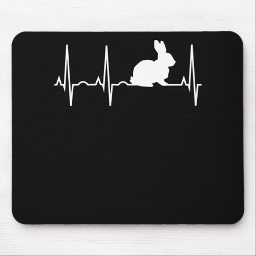 Rabbit Gift  Bunny Heartbeat Bunny Lovers Mouse Pad