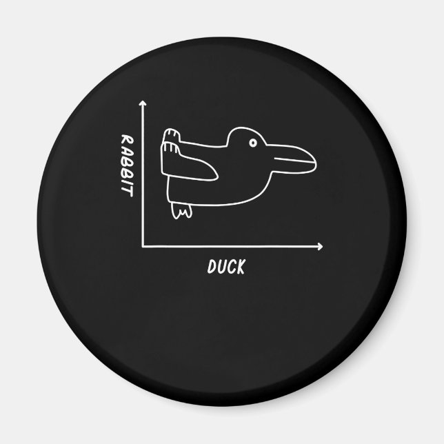 Rabbit Gift | Duck Rabbit Graph Fun Math Teacher Magnet (Front)