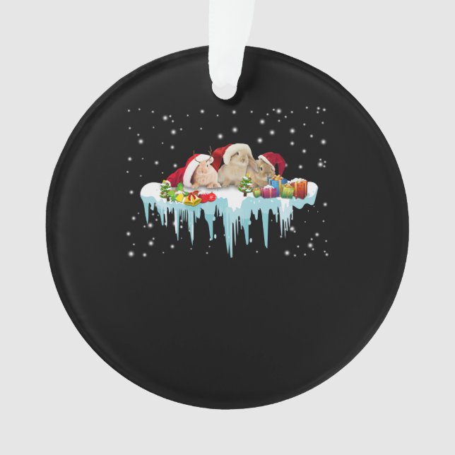 Rabbit Gift | Three Rabbit Really Lovely Christmas Ornament (Front)