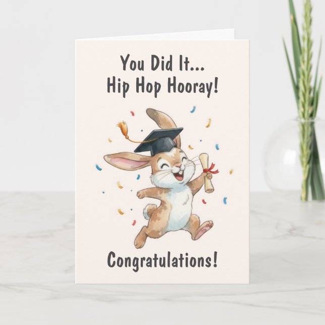 Rabbit Graduation Card (Front)