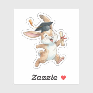Rabbit Graduation Sticker