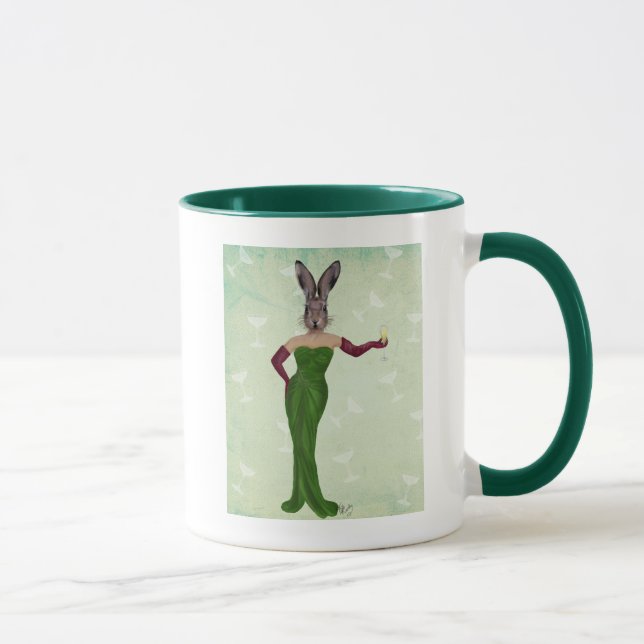 Rabbit Green Dress 2 Mug (Right)