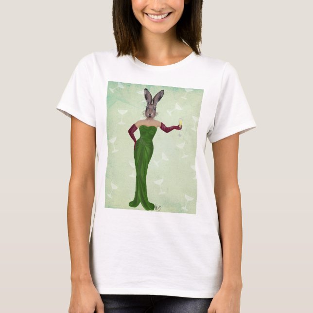 Rabbit Green Dress 2 T-Shirt (Front)