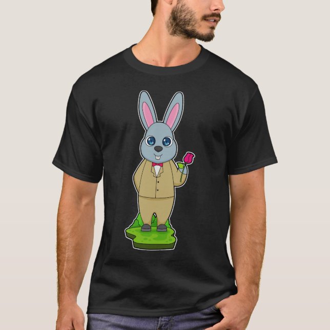 Rabbit Groom Suit Wedding T-Shirt (Front)