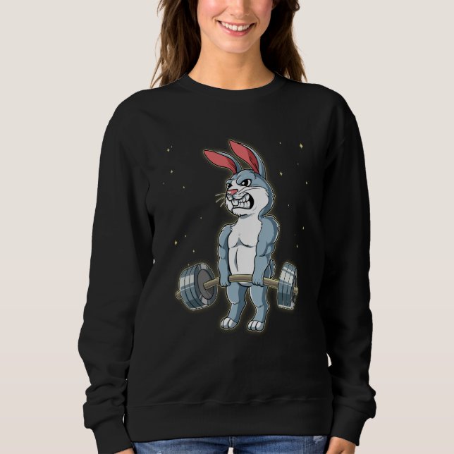 Rabbit Gym Weight Training Deadlift  2 Sweatshirt (Front)