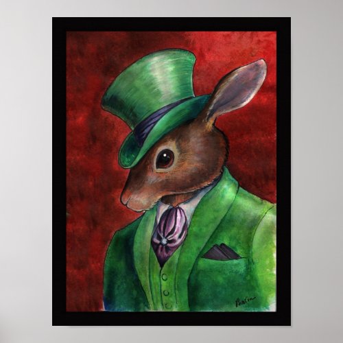 Rabbit Haberdashery by Portia St Luke Poster