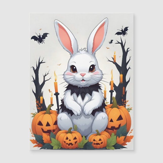 Rabbit Halloween Cute Adorable Funny Animal Magic (Front)