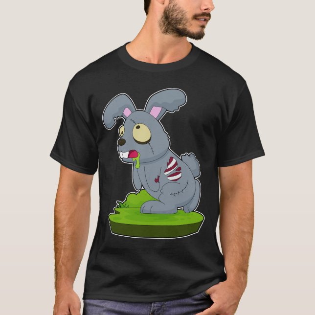 Rabbit Halloween Zombie T-Shirt (Front)