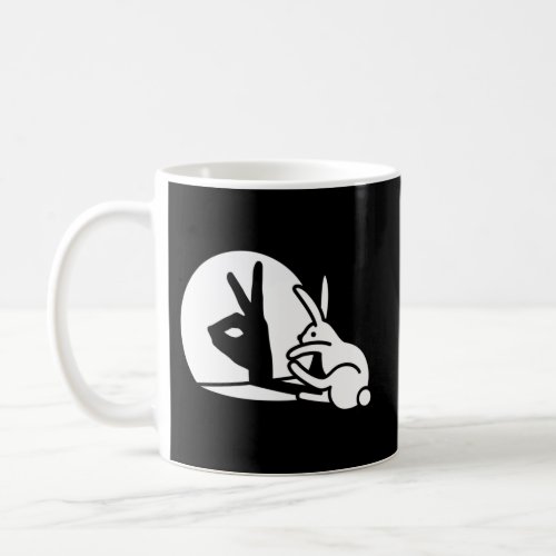 Rabbit Hand Shadow Projection Bunny Hare Pop Coffee Mug