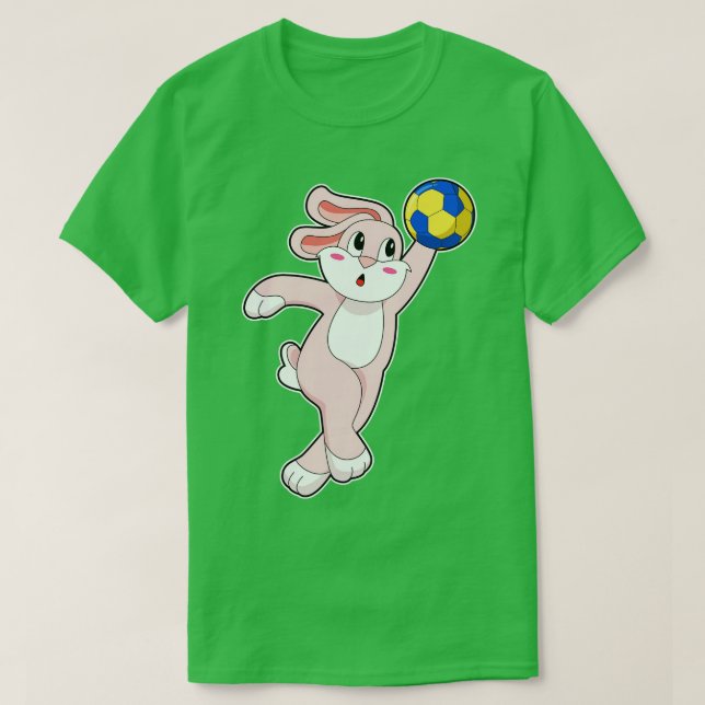 Rabbit Handball player Handball T-Shirt (Design Front)