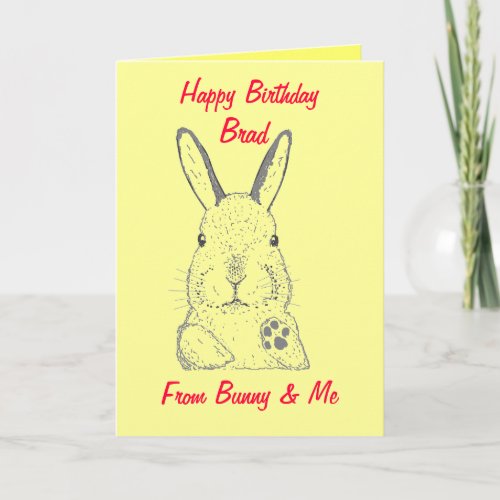 Rabbit Happy Birthday Card