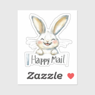 Rabbit, Happy Mail, Sticker