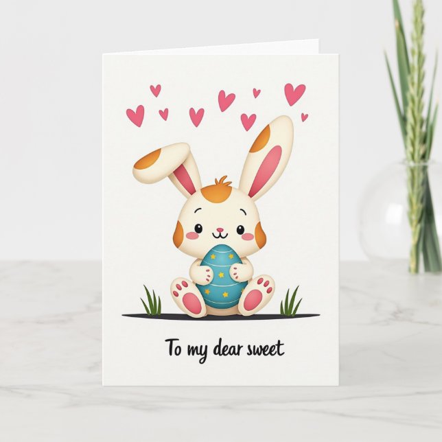 Rabbit Heart Pattern Card (Front)