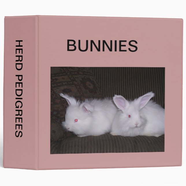 RABBIT HERD PEDIGREE BINDER (Front/Spine)