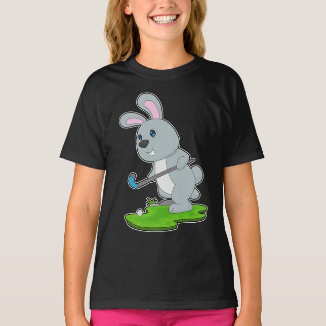 Rabbit Hockey Hockey stick T-Shirt (Front)
