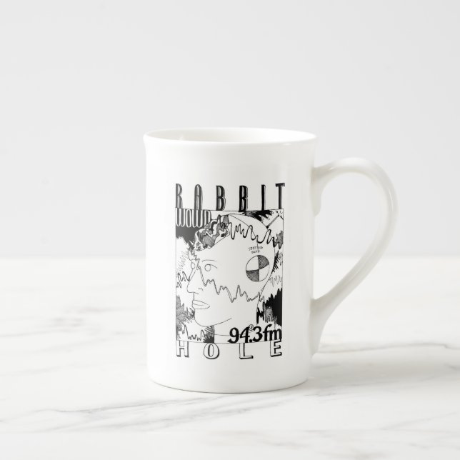 Rabbit Hole 1991 Vintage Design Bone China Mug (Right)