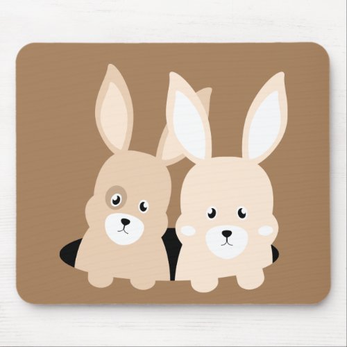 Rabbit hole clipart illustration mouse pad