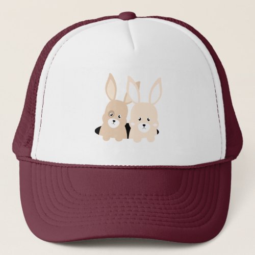 Rabbit hole clipart illustration  trucker hat