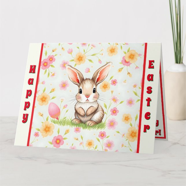 Rabbit Holiday Easter Modern Collection Card (Front)