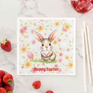 Rabbit Holiday Easter Modern Collection Paper Dinner Napkins