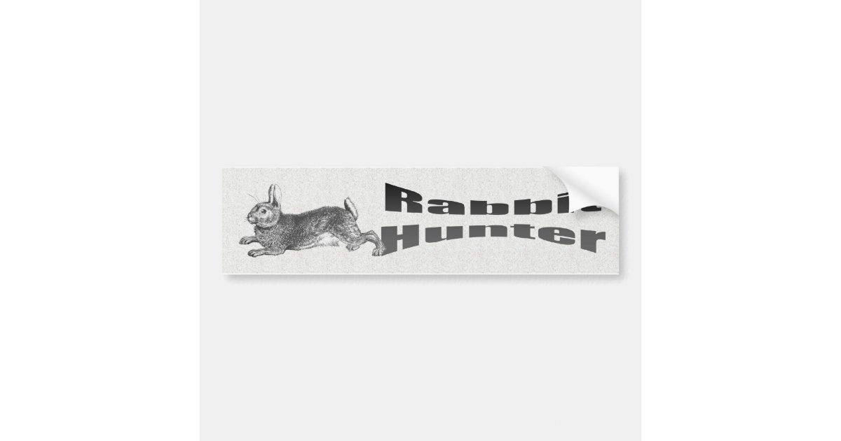 Rabbit Hunter Bumper Sticker | Zazzle