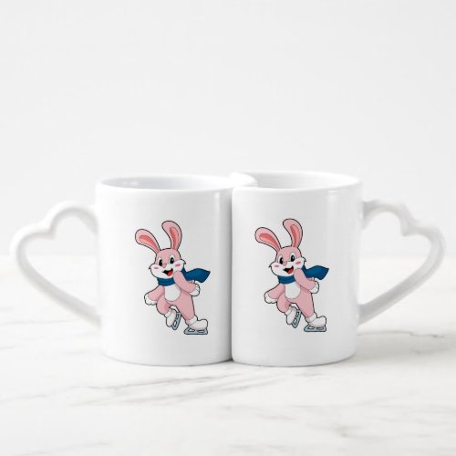 Rabbit Ice skating Ice skates Coffee Mug Set