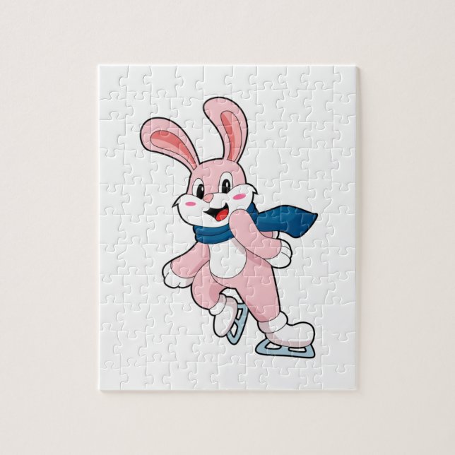 Rabbit Ice skating Ice skates Jigsaw Puzzle (Vertical)
