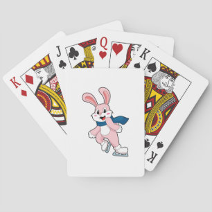 Rabbit Ice skating Ice skates Poker Cards